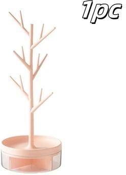 Uplift Essentials 360 Degree Rotating Multi Purpose Jewelry Rack pink