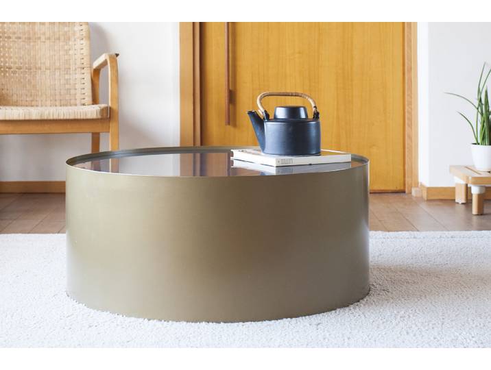 Table basse ronde en marbre Dickinson