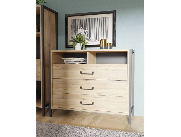 Buffet 109 x 91 x 42cm Marron/Noir