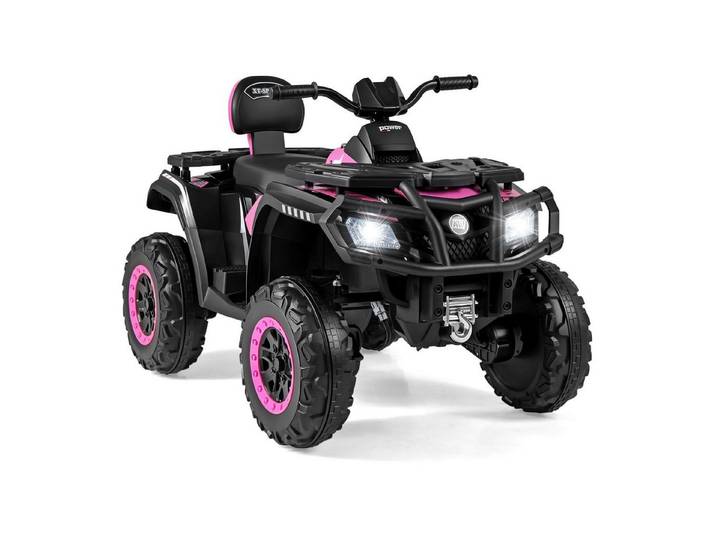 COSTWAY Elektro-Kinderquad 24V Elektro Kinderauto, Belastbarkeit 59 kg, (1-tlg), 2-Sitzer Elektroquad, mit Hupe, Musik