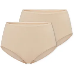 2 Schiesser Midi-Slips - Damen - Gr. 40 - braun
