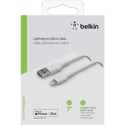 Belkin BOOST CHARGE - Lightning-Kabel - Lightning (M) bis USB (M) - 3 m - weiß -...