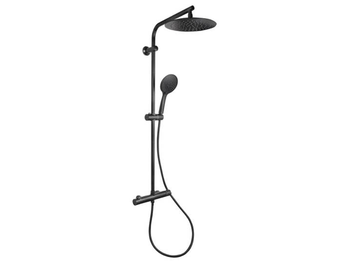 Pommeau de douche noir laiton h99xl8.5xl35.5cm