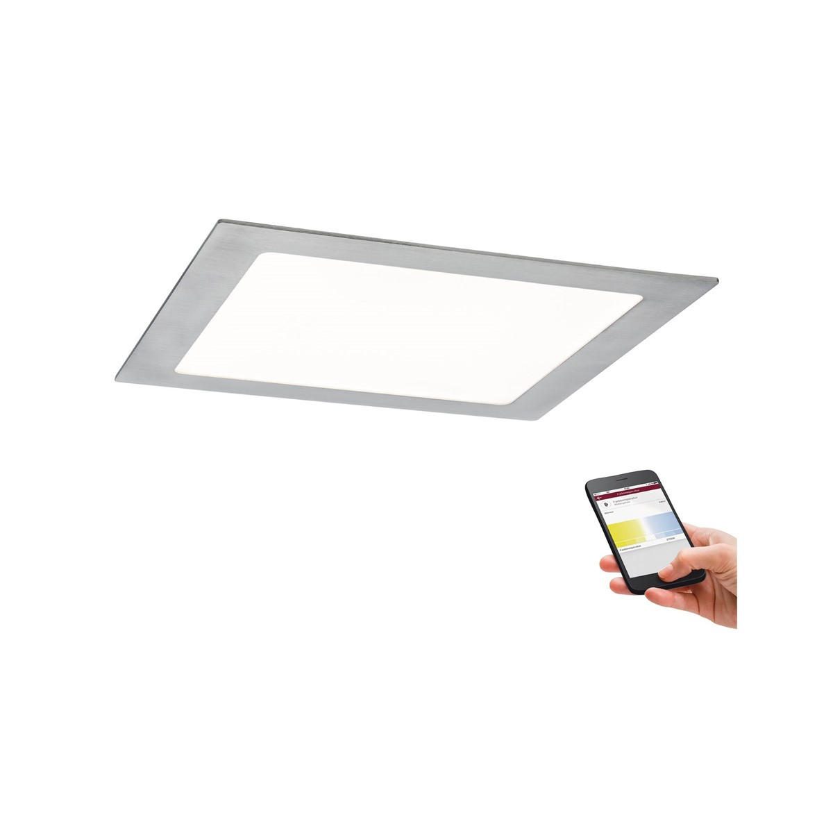 Paulmann SmartPanel LED inbouwpaneel 13,5W met Bluetooth, 1000lm, dimbaar van 2700K warm wit tot 6500K daglichtwit