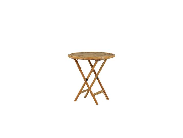 Gardenson Gartentisch, Hellbraun, Holz, Naturmaterialien, Rattan,Rattan,Rattan, rund, rund, 80 cm, rostfrei, Holzmöbel, Holztische, Gartentische Holz