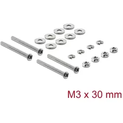 Delock Lüfterschrauben Set M3 x 30 mm 20-teilig