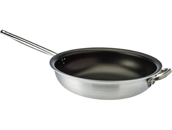 Pentole Agnelli ALSA2111BMS36 Bratpfanne mit hoher Antihaftbeschichtung, Dicke 5 mm, zum Springen von Pasta und Reis mit Edelstahlgriff, Durchmesser 36 cm