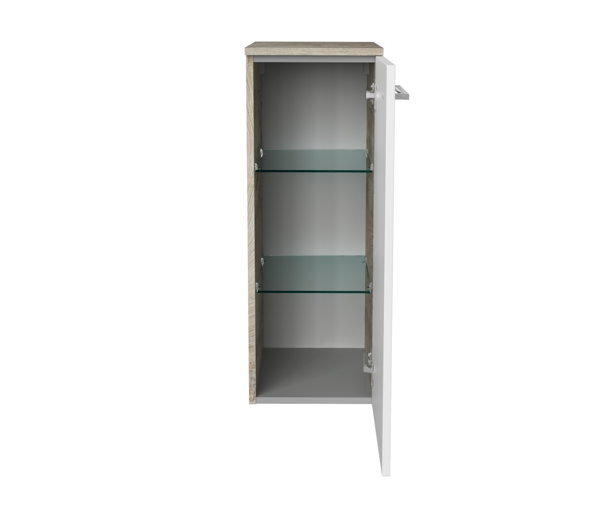 Fackelmann B.style Midi-Schrank re 302x825x320 NaOa/weiß 1T, 84448 84448