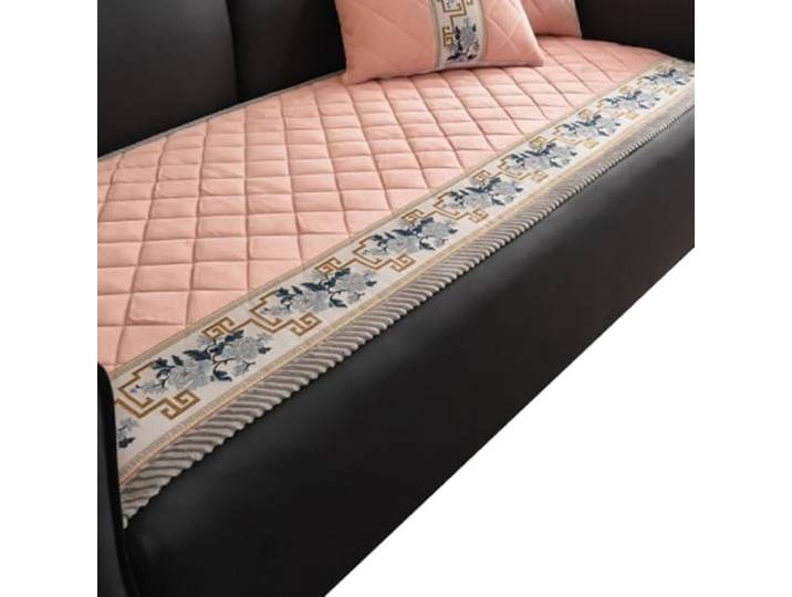 KRXSOBNV Das Sofa, Vintage-Sofabezüge for 2-3 Kissen, for Bänke, Haustier-Fußmatten, Auto(Pink,50cmx50cm)