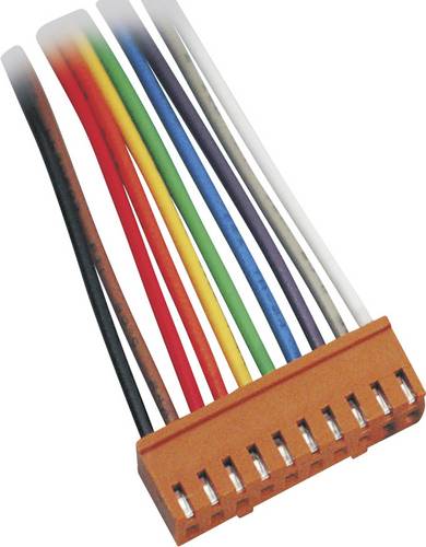 TRU Components Steckbuchse mit Litze Polzahl Gesamt 10 Rastermaß: 2.50mm 1582703