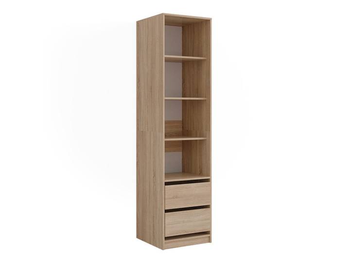 Vicco Kleiderschrank Elmo Sonoma 50 x 200 cm, Sonoma Eiche, 3 Fächer, Rechteckig, 50x200x50 cm, Schlafzimmer, Kleiderschränke