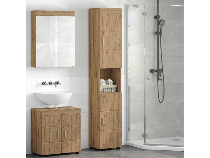 Maison Exclusive - Ensemble d'armoire de salle de bain TULUM Chêne artisanal