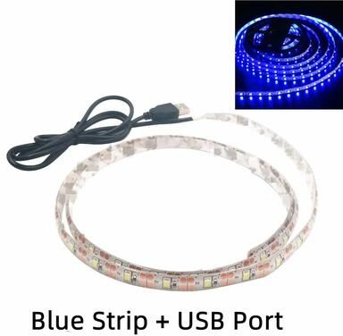 Uplift Picks Flexible USB LED Strip Lights For Brighter TV And Room Accents blue 4 Meters
