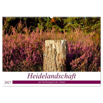 Heidelandschaft im Farbenspiel der Natur (Wandkalender 2027 DIN A2 quer), CALVENDO Monatskalender