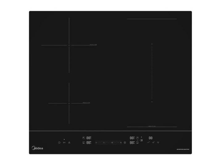 Midea Induktionskochfeld, Schwarz, Metall, 59x5.8x52 cm, Kindersicherung, Sicherheitsabschaltung, Flächenbündiger Einbau, Timerfunktion, Küchen, Küchenelektrogeräte, Kochfelder, Induktionskochfelder