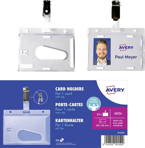 Avery-Zweckform 4826 Ausweistasche (B x H) 85mm x 54mm 25St.