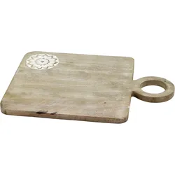 Chic Antique Tours Tapasbrett mit Schnitzereien, 40 x 30 x 1,5 cm