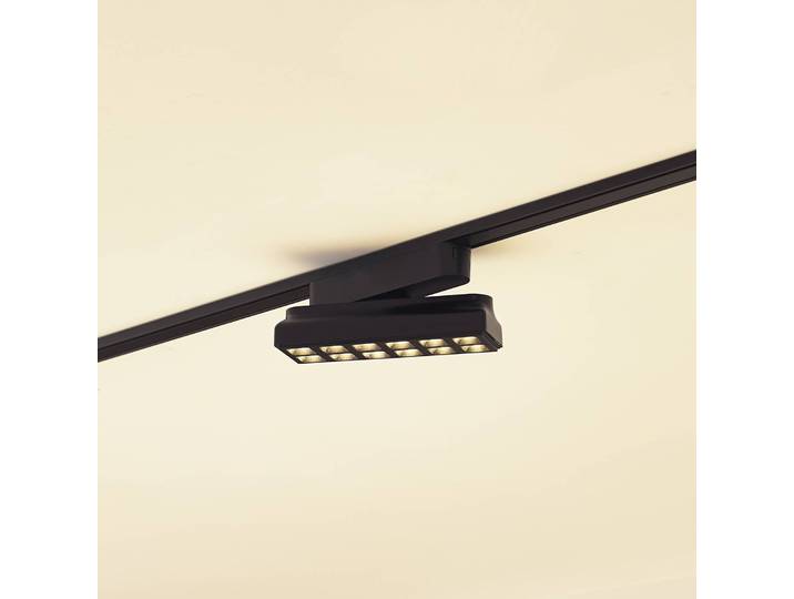 Lindby LED-Leiste 48 V Lumaro, schwarz, 12 Points, dimmbar Lumaro 48V Lindby,, schwarz, für Wohn- / Esszimmer, Kunststoff, Modern