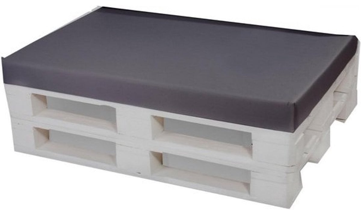 Antraciet Palletkussen Groot voor Bank en Tuin, 120 x 80 cm