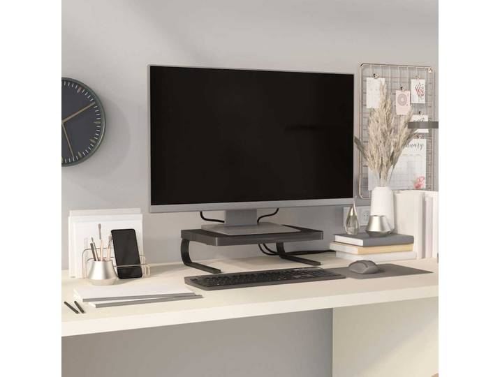 vidaXL Monitorständer Schwarz 37x28x11,5 cm