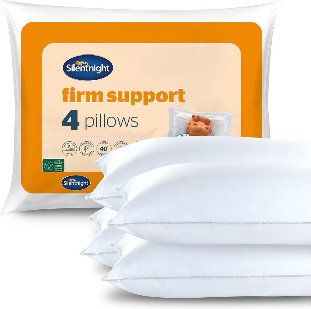 Silentnight Firm Support Pillows Pack Of 4 White Standard