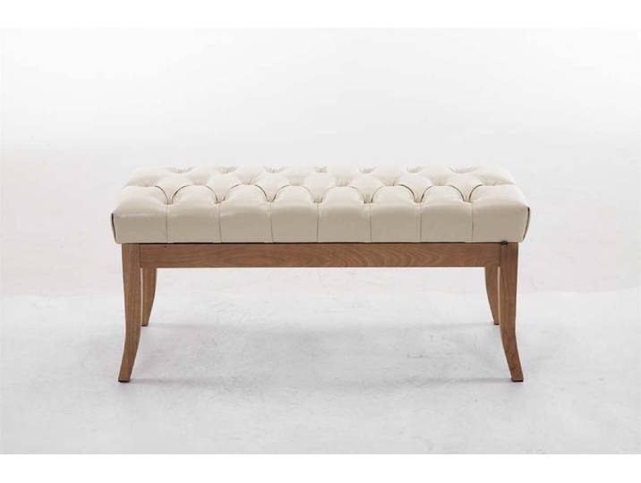 TPFLiving Sitzbank Romeo Kunstleder antik-hell 100 - creme Stück