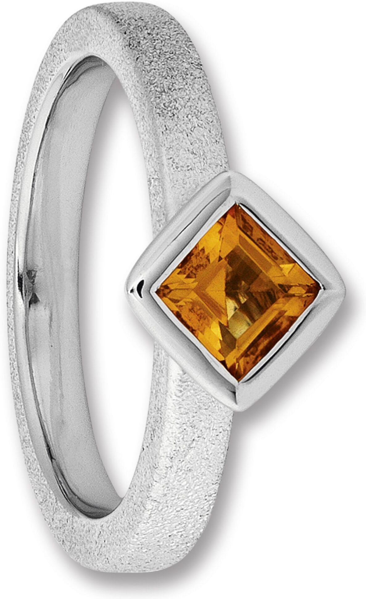 Silberring ONE ELEMENT "Citrin Ring aus 925 Silber" Gr. 60, silber, Fingerringe, Damen, 60, Silber 925 (Sterlingsilber), Silberring