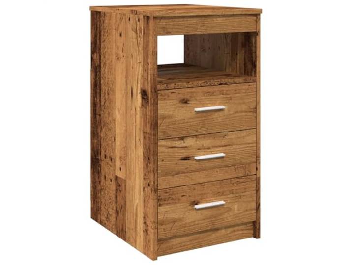 Helloshop26 Moderner Schubladenschrank, 40 x 50 x 76 cm, pflegeleicht, stabil, aus Holzwerkstoff, altes Holz, 02_0050705