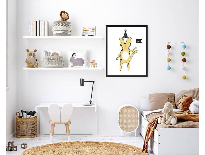 Tableau déco Party Animal 43 x 53cm Multicolore