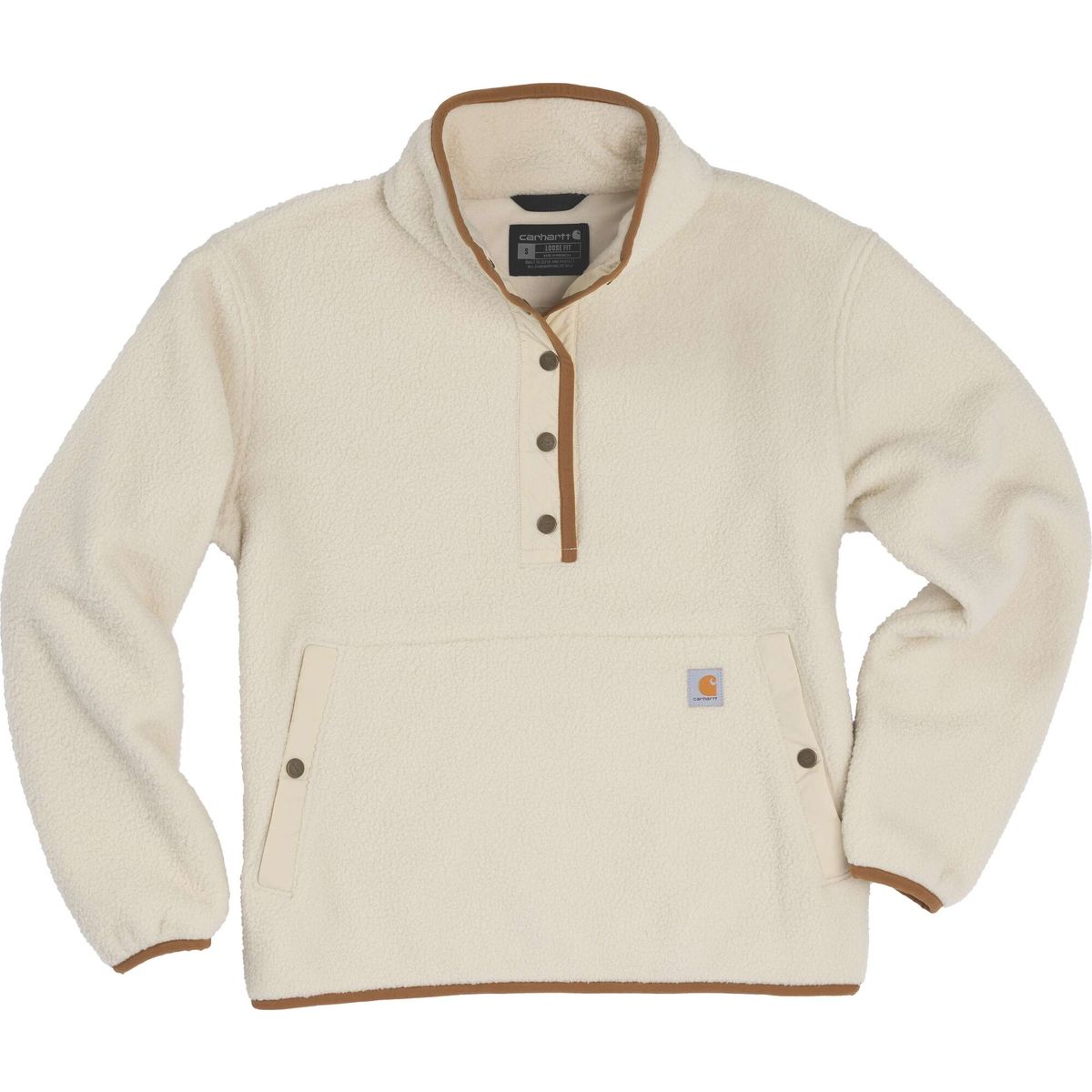 Carhartt Sherpa Pullover oat milk (A16) XS REG 107727-A16XSREG