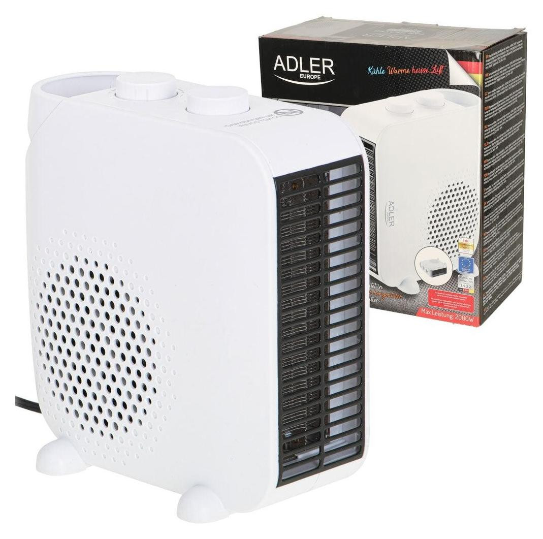 Adler AD 7725W elektrische ruimteverwarmer voor binnenshuis, wit
