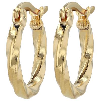 Paar Creolen ADELIA´S "Ohrringe – Creole aus Edelstahl", Damen, Gr. Damen, Edelstahl, gold, Ohrringe, Zum Verschenken – ideal zum Geburtstag