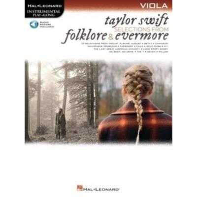 Taylor Swift: Selections from Folklore and Evermore - Viola Hal Leonard Play-Along Book with Online Audio Instrumental Sheet Music Songbook for Viola