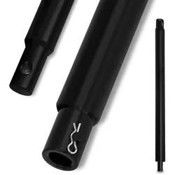 EBERTH Bohrer Verlängerung 600 mm für Erdbohrer, Ø 20 mm, Stahl, schwarz lackiert, rostfrei, mit Sicherungsbolzen