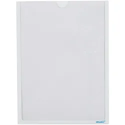Ultradex, Informationsschild, Infotaschenbox magnetisch für DIN A4 302x225mm VE=5 Stück weiss
