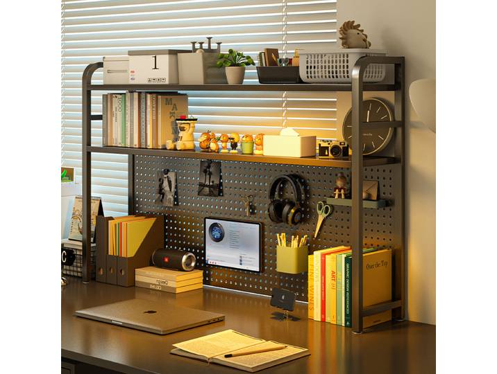 Étagère de bureau en fer à plusieurs niveaux, organisateur de bureau, étagère de rangement, poste de travail pour ordinateur d'étudiant, support bien rangé, meubles d'armoire