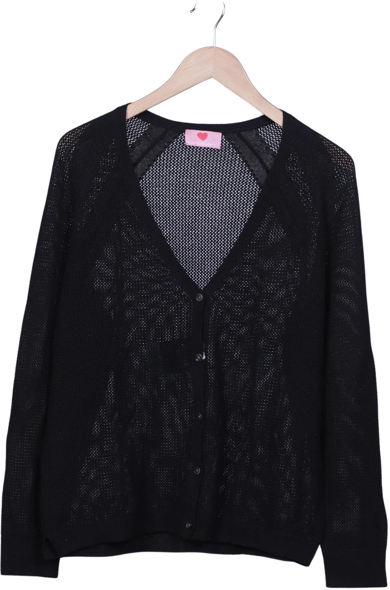 Herzensangelegenheit Damen Strickjacke, Schwarz, Gr. EU 44, Kaschmir - Second Hand