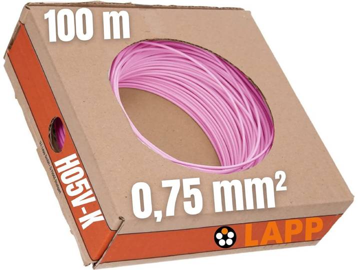 LAPP 4510082 Draad H05V-K 1 x 0.75 mm² Roze 100 m