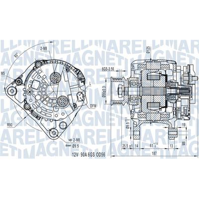 MAGNETI MARELLI Generator 063731512010 für SEAT VW
