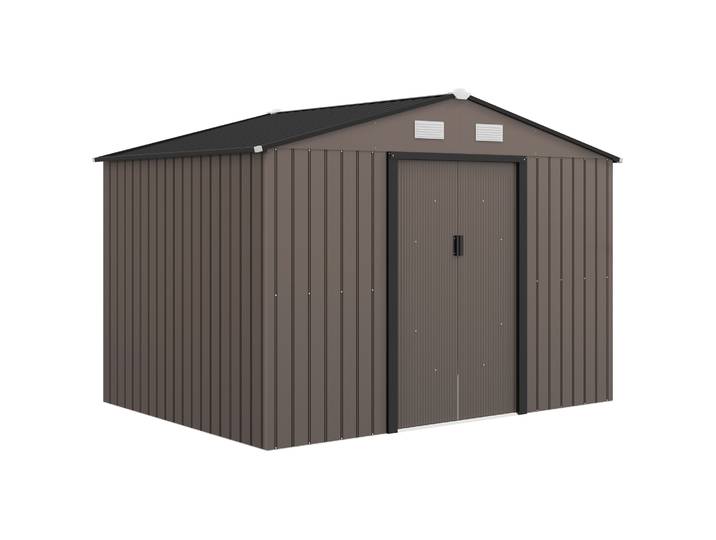 Outsunny Abri de Jardin - cabane de jardin 1,09 m² - cabanon rangement - dim. 147L x 86l x 134H cm - tôle d'acier Gris clair Bl