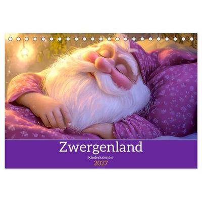 Zwergenland - Kinderkalender (Tischkalender 2027 DIN A5 quer), CALVENDO Monatskalender