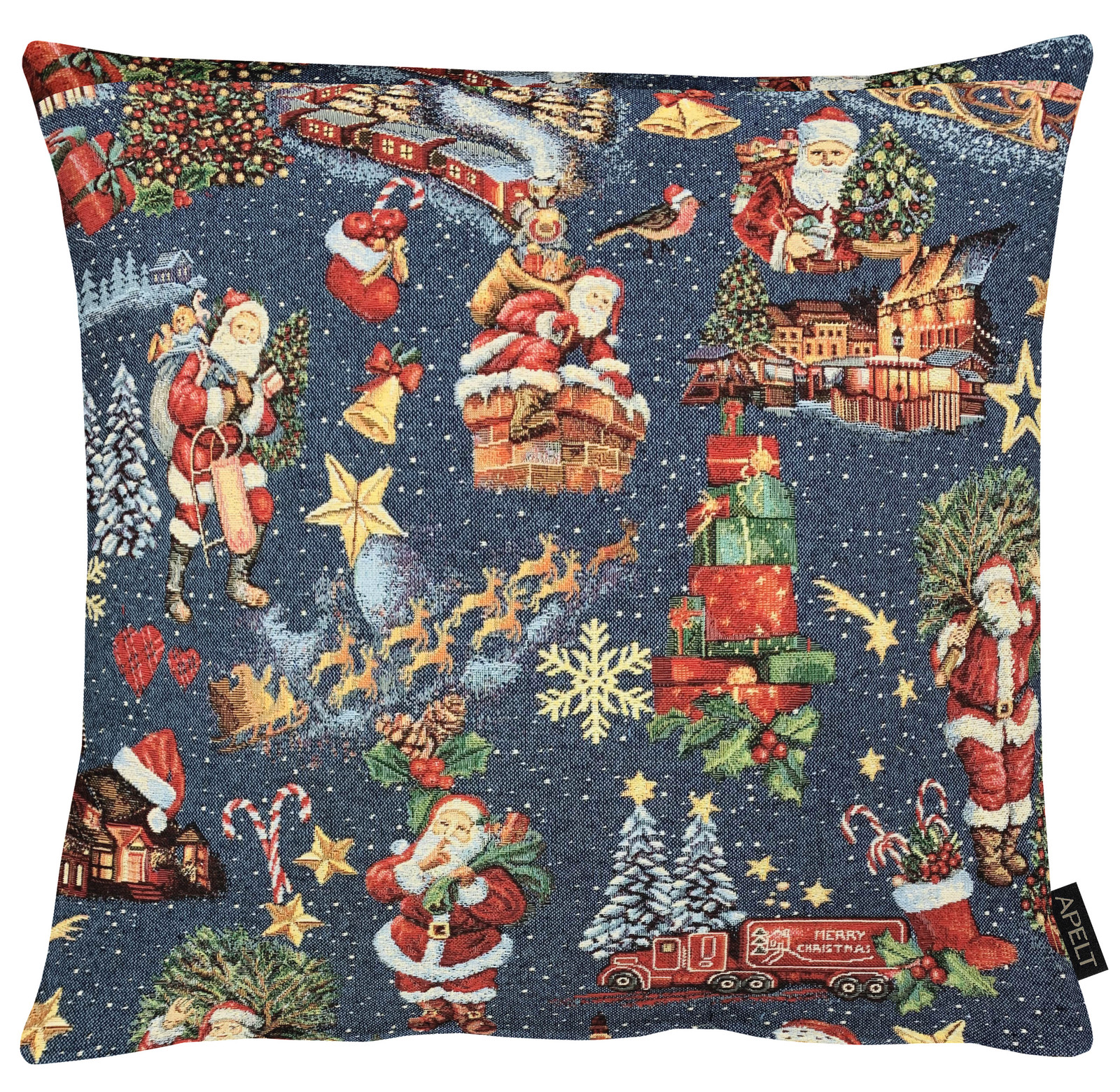 home24 Kussensloop Winter type D blauw 49 x 49 cm