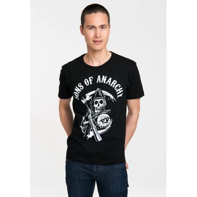 T-Shirt LOGOSHIRT "Sons of Anarchy Logo", Herren, Gr. L, schwarz, 100% Baumwolle, bedruckt, normal, Rundhals, Shirts T-Shirt, mit Sons of Anarchy-Print