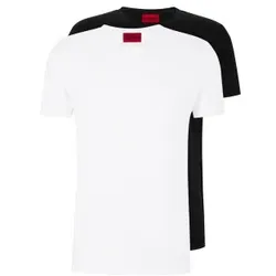 HUGO für Herren. 50325440 Pack 2 T-Shirts Rund weiß, schwarz (XXL), Lässig, Baumwolle, Kurzarm, Nachhaltig