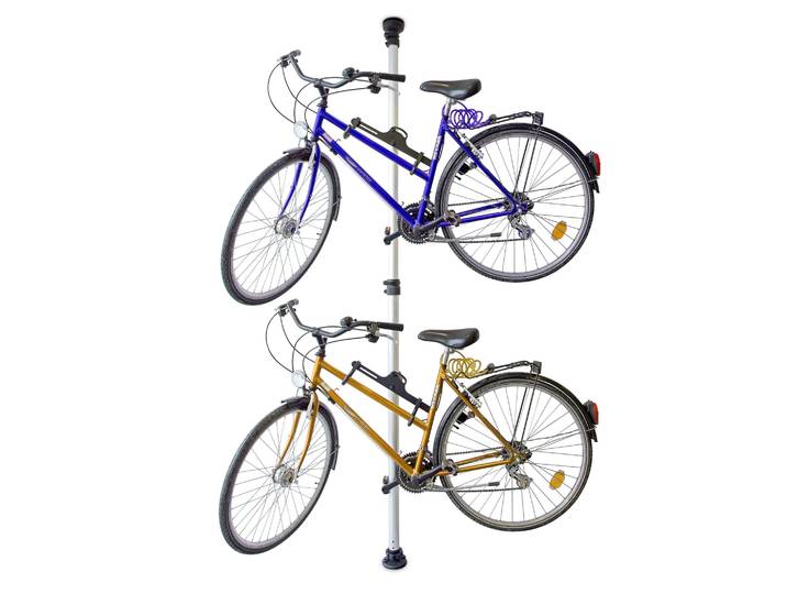 Teleskop Fahrradhalterung für 2 Räder Schwarz-Silber