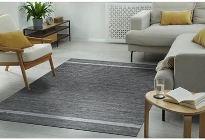 EORC Gray Hand-Woven Wool Contemporary Natural Wool Flat Area Rug - Modern Elegance and Timeless Craftsmanship