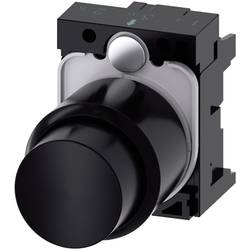 Siemens 3SU12000FB100AA0 3SU1200-0FB10-0AA0 Drucktaster mit verlängertem Hub, Frontring Kunststoff, Betätiger erhaben Knopf Schwarz 1 St.