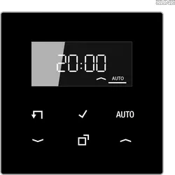 Jung Timer Standard 6 Sens Tast DisplayEchtglasfront LS 1750 D SW