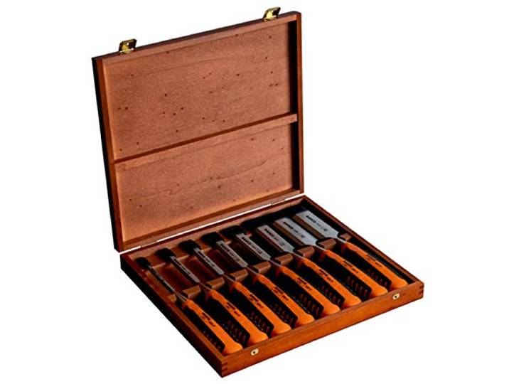 Jgo 8 Formones Caja Madera