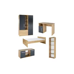 Jugendzimmer 5er-Set  Alessio , mehrfarbig , Maße (cm): B: 621 H: 573